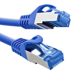InLine Câble patch 72603B Cat.6A, S/FTP, TPE (LSZH), CCA, PoE, LAN, Ethernet, câble réseau RJ45 Gigabit, bleu, 3 m