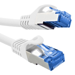 InLine Câble patch Cat.6A, S/FTP, TPE (LSZH), CCA, PoE, LAN, Ethernet, câble réseau RJ45 Gigabit, blanc, 10 m, 72600 W