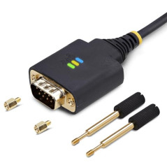 StarTech.com Câble USB vers Série de 30cm, Rétention COM, FTDI, USB-A vers DB9 RS232, Vis/Écrous DB9 Interchangeables