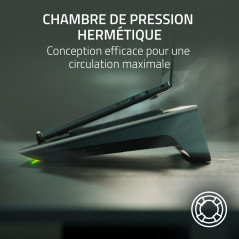 Razer Laptop Cooling Pad - Support de Refroidissement Intelligent pour Ordinateurs Portables de 14 à 18 Pouces - Chambre de Pres