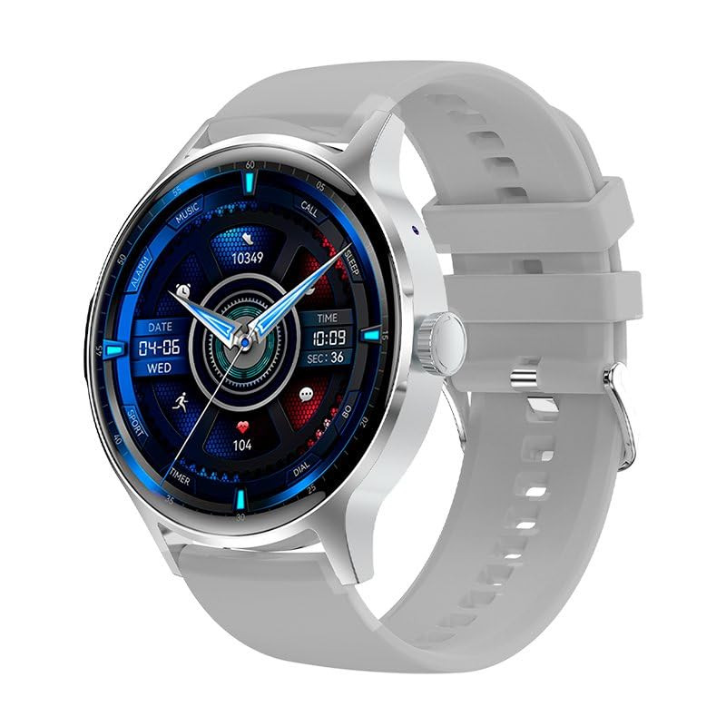 Cool Smartwatch Iris Silicone Gris (Amoled, Appels, Santé, Sport), Gris, Grande