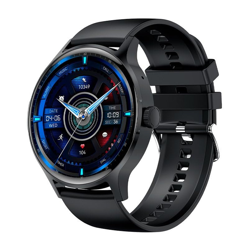 Cool Smartwatch Iris en Silicone Noir (Amoled, appels, santé, Sport), Noir, Grande