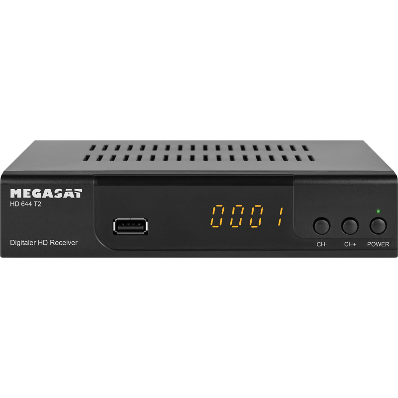Megasat HD 644 T2 – Récepteur DVB-T2 (reçoit Toutes Les chaînes gratuites Via antenne, Lecteur multimédia USB, Full HD, SCART, H Megasat HD 644 T2 – Récepteur DVB-T2 (reçoit Toutes Les chaînes gratuites Via antenne, Lecteur multimédia USB, Full HD, SCART, H