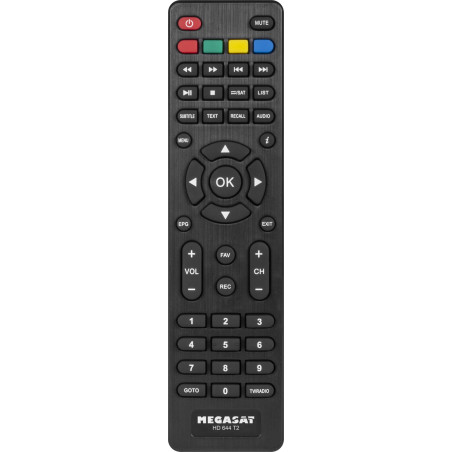 Megasat HD 644 T2 – Récepteur DVB-T2 (reçoit Toutes Les chaînes gratuites Via antenne, Lecteur multimédia USB, Full HD, SCART, H