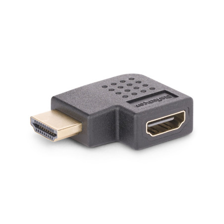 StarTech.com Adaptateur HDMI 2.0 à Angle Droit, M/F, Économiseur de Port Horizontal, 4K60Hz, Extension pour HDMI Haut Débit