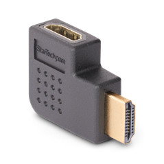 StarTech.com Adaptateur HDMI 2.0 à Angle Droit, M/F, Économiseur de Port Horizontal, 4K60Hz, Extension pour HDMI Haut Débit