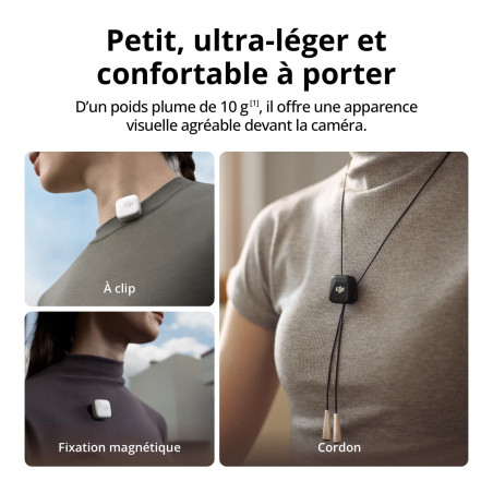 DJI Mic Mini (1 TX + 1 RX), Ultra-léger, Audio de Haute qualité, Annulation du Bruit, Limite Automatique, Microphone sans Fil po