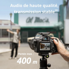 DJI Mic Mini (1 TX + 1 RX), Ultra-léger, Audio de Haute qualité, Annulation du Bruit, Limite Automatique, Microphone sans Fil po