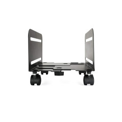 TooQ UMCS0004-B - Support au sol avec roues pour CPU, métallique, jusqu’à 10 kg de poids, supporte les tours entre 119mm et 209m
