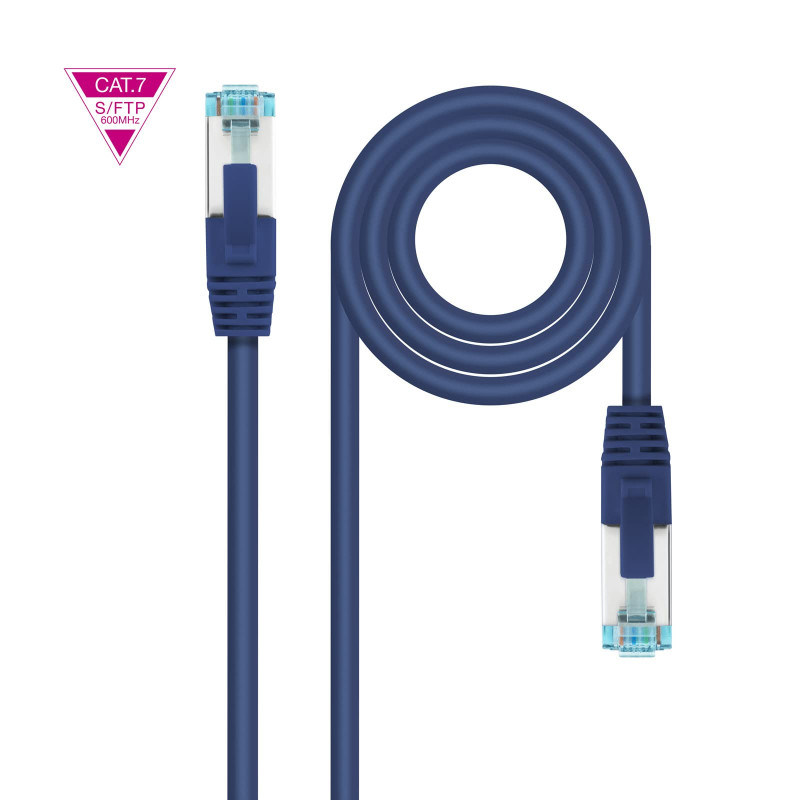 NANOCABLE 10.20.1702-BL - Câble réseau Cat.7 600MHZ LSZH SFTP PIMF AWG26, Bleu, 2 m NANOCABLE 10.20.1702-BL - Câble réseau Cat.7 600MHZ LSZH SFTP PIMF AWG26, Bleu, 2 m