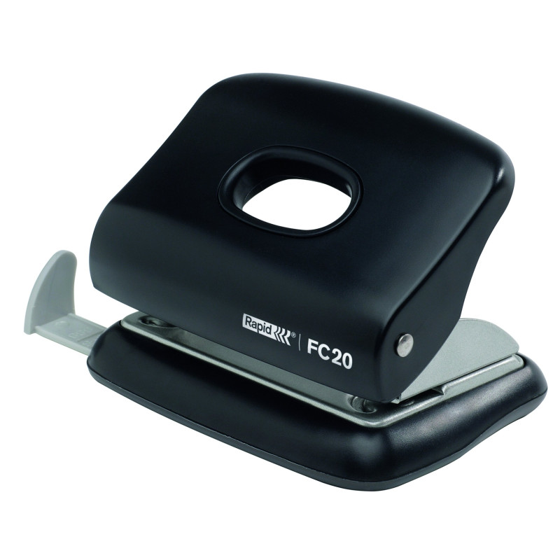 Rapid FC20 Fashion Perforateur 20 feuilles Noir 23256400 Rapid FC20 Fashion Perforateur 20 feuilles Noir 23256400