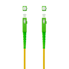 Nanocable 10.20.0002 - Câble fibre optique pour routeur SC/APC vers SC/APC monomode simplex LSZH, couleur jaune, 2 m