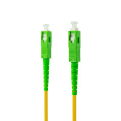 Nanocable 10.20.0002 - Câble fibre optique pour routeur SC/APC vers SC/APC monomode simplex LSZH, couleur jaune, 2 m