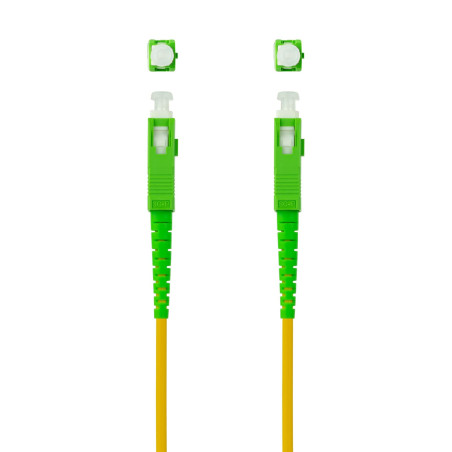 Nanocable 10.20.0003 - Câble fibre optique pour routeur SC/APC vers SC/APC monomode simplex LSZH, couleur jaune, 3 m