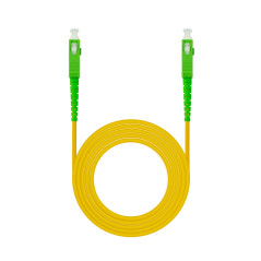 Nanocable 10.20.0005 - Câble fibre optique pour routeur SC/APC vers SC/APC monomode simplex LSZH, couleur jaune, 5 m