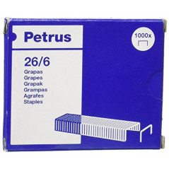 Petrus 55711 - Agrafes de bureau galvanisées 26/6 mm (x1000)