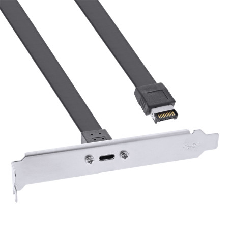 InLine® Façade Frontale USB Type C vers USB 3.1 Key-A Interne 0,3 m