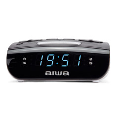 Aiwa CR-15, Radiosveglia, Compatta e di piccole dimensioni, Doppia sveglia con funzione Snooze e Sleep, Sveglia avec radio o cic