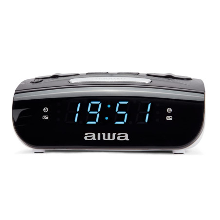 Aiwa CR-15, Radiosveglia, Compatta e di piccole dimensioni, Doppia sveglia con funzione Snooze e Sleep, Sveglia avec radio o cic