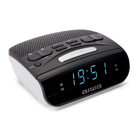Aiwa CR-15, Radiosveglia, Compatta e di piccole dimensioni, Doppia sveglia con funzione Snooze e Sleep, Sveglia avec radio o cic