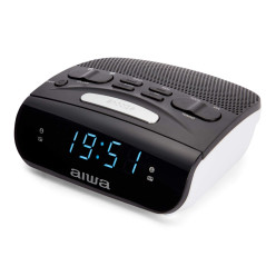Aiwa CR-15, Radiosveglia, Compatta e di piccole dimensioni, Doppia sveglia con funzione Snooze e Sleep, Sveglia avec radio o cic