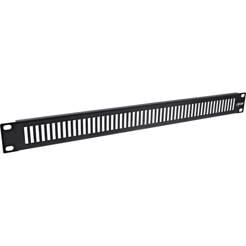 InLine® Panneau d'obturation perforé 19" - 1HE - RAL 9005 - Noir