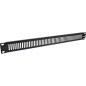 InLine® Panneau d'obturation perforé 19" - 1HE - RAL 9005 - Noir