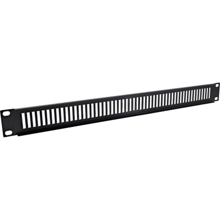 InLine® Panneau d'obturation perforé 19" - 1HE - RAL 9005 - Noir