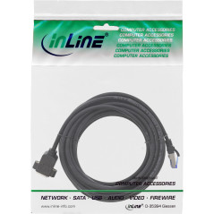 InLine® Câble patch à encastrer S/FTP (PiMf) Cat.6A, sans halogène, cuivre, noir, 7,5 m