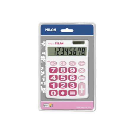 MILAN Blister calculatrice de bureau 8 chiffres, blanc