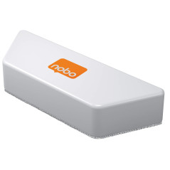 Nobo Effaceur Magnétique Microfibre pour Tableau Blanc, Inclus : 1 x Patin Microfibre Lavable, Blanc, 1915324