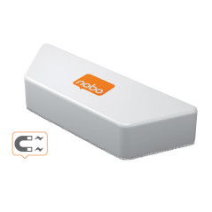 Nobo Effaceur Magnétique Microfibre pour Tableau Blanc, Inclus : 1 x Patin Microfibre Lavable, Blanc, 1915324