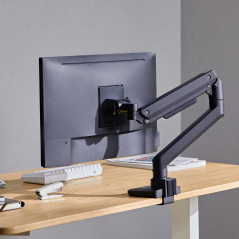 LogiLink Support d'écran pour écran de 17 à 49", avec vérin à gaz, Convient pour écrans Plats et incurvés, en Aluminium