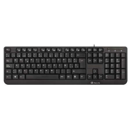 NGS FUNKYV3 Clavier USB avec 12 Touches Multimédia, Càble de 140cm et Fonction Plug&Play (QWERTY Portugais)