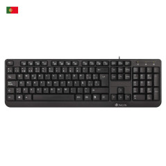 NGS FUNKYV3 Clavier USB avec 12 Touches Multimédia, Càble de 140cm et Fonction Plug&Play (QWERTY Portugais)