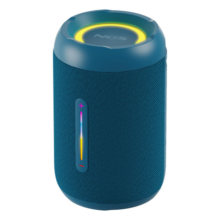 NGS Roller Furia 2 Tiny Blue - Haut-Parleur Portable Compatible avec la Technologie Bluetooth, étanche IPX7, 20 W, True Wireless