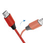 Câble de Connexion USB 2.0 Type A vers Micro-USB Rouge 0,3 m