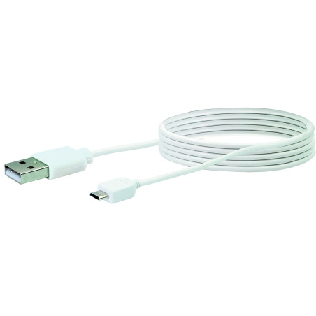 Schwaiger LK200M 532 Câble Micro USB pour Smartphone/Lecteur MP3 2 m Blanc