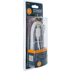 Schwaiger LK200M 532 Câble Micro USB pour Smartphone/Lecteur MP3 2 m Blanc