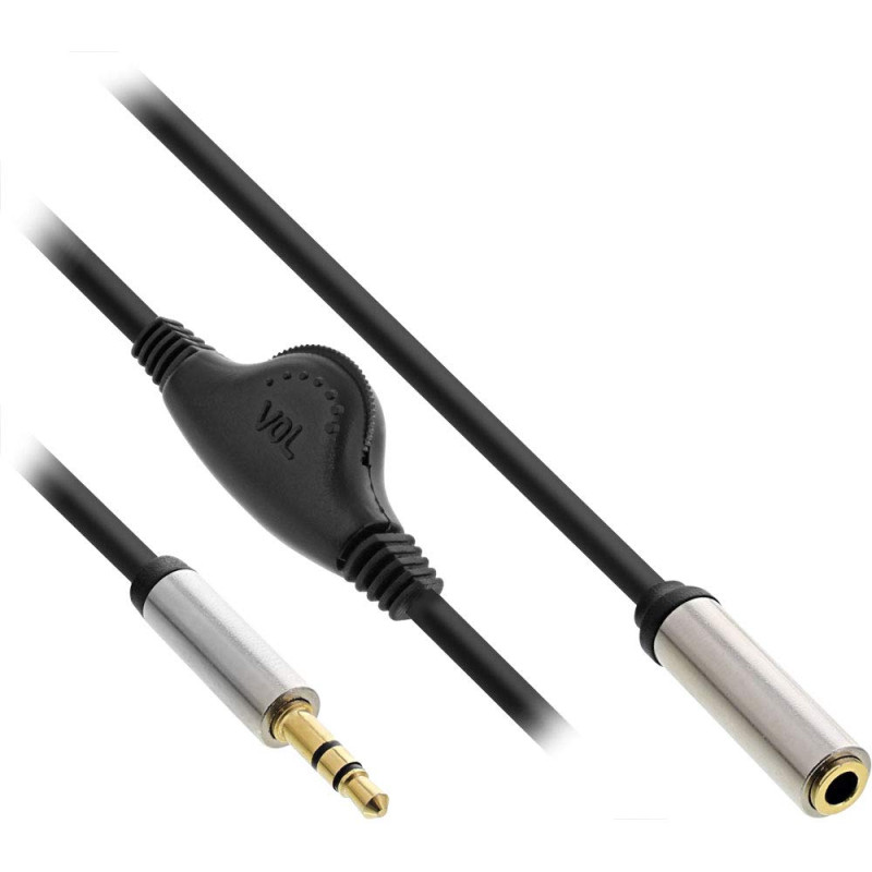 Inline 99253B Câble Audio Fin Jack 3,5 mm mâle/Femelle avec contrôle du Volume 0,25 m Inline 99253B Câble Audio Fin Jack 3,5 mm mâle/Femelle avec contrôle du Volume 0,25 m