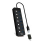 Hub USB Ewent EW1147 Noir Hub USB Ewent EW1147 Noir