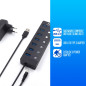 Hub USB Ewent EW1147 Noir Hub USB Ewent EW1147 Noir