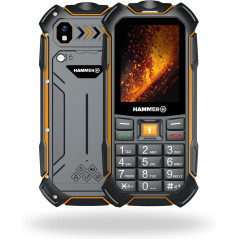 Hammer Boost 2 LTE téléphone Robuste 4G IP68, téléphone de Chantier à Touches, écran 2,4", Dual SIM, Batterie 3500 mAh Longue au