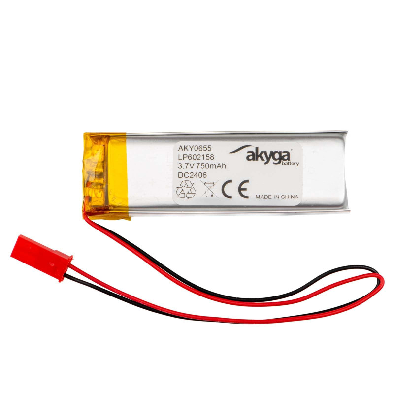 Batterie au Lithium polymère LP602158 3,7 V 750 mAh AKYGA AKY0655 Li-Po PCM JST 2 Broches Connecteur 2,54 15 cm Batterie au Lithium polymère LP602158 3,7 V 750 mAh AKYGA AKY0655 Li-Po PCM JST 2 Broches Connecteur 2,54 15 cm