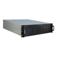 Inter-Tech 3U-30255 Support Noir, Acier Inoxydable