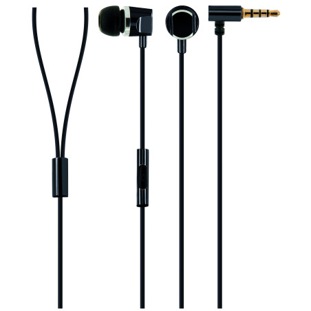 Schwaiger kh410s 531 écouteurs Intra-Auriculaires Slim Câble, boîtier en métal (Noir)
