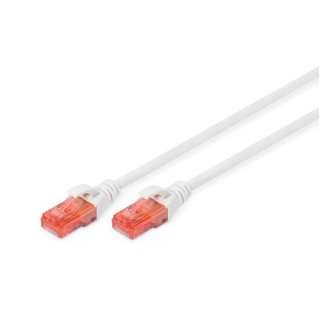 DIGITUS Câble LAN Cat 6-10m - RJ45 Câble réseau - UTP non blindé - Compatible Cat-6A & Cat-5e - Blanc
