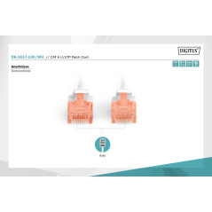 DIGITUS Câble LAN Cat 6-10m - RJ45 Câble réseau - UTP non blindé - Compatible Cat-6A & Cat-5e - Blanc