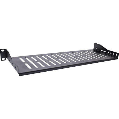 InLine Tablette 19", 150 mm, 10 kg, 1U, RAL 9005 Noir, 19114A