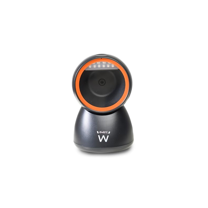 Ewent EW3450 Lecteur de Codes à Barres QR 1D 2D omnidirectionnel avec câble USB, Mains Libres, numérisation Automatique avec dét Ewent EW3450 Lecteur de Codes à Barres QR 1D 2D omnidirectionnel avec câble USB, Mains Libres, numérisation Automatique avec dét